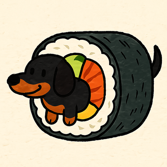 sausage dog sushi t-shirt - classic